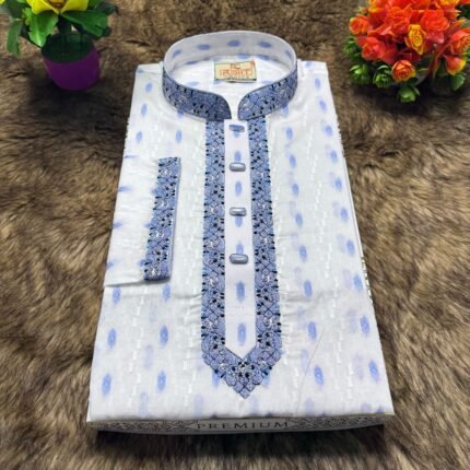 ✨ অরিজিনাল ধুতি কটন এম্ব্রয়ডারি পাঞ্জাবি ✨